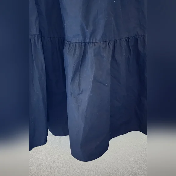 ASTR the Label Black Cotton Poplin Tiered Puff Short Sleeve Midi Dress Size XL - Picture 5 of 12